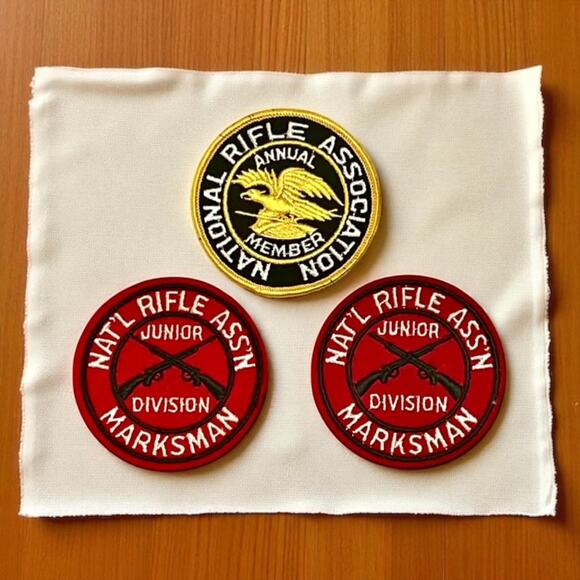 Vintage NRA Shooting Patch Set-3pc-Junior Division-Embroidered-Rifle Club-Annual - Picture 1 of 7